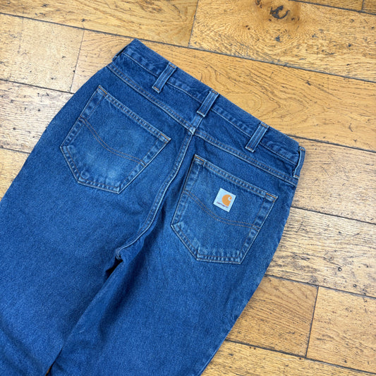 Vintage Carhartt Blue Workwear Carpenter Baggy Jeans - 29