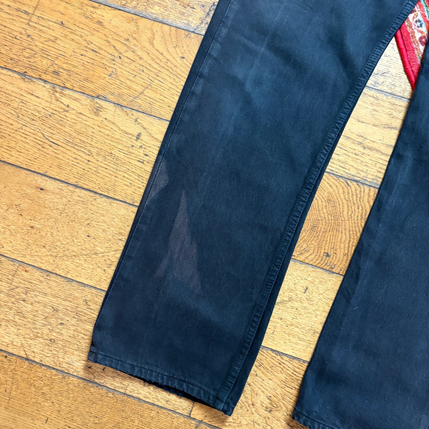 Vintage Levis 501 Straight Black Denim Jeans - 34R