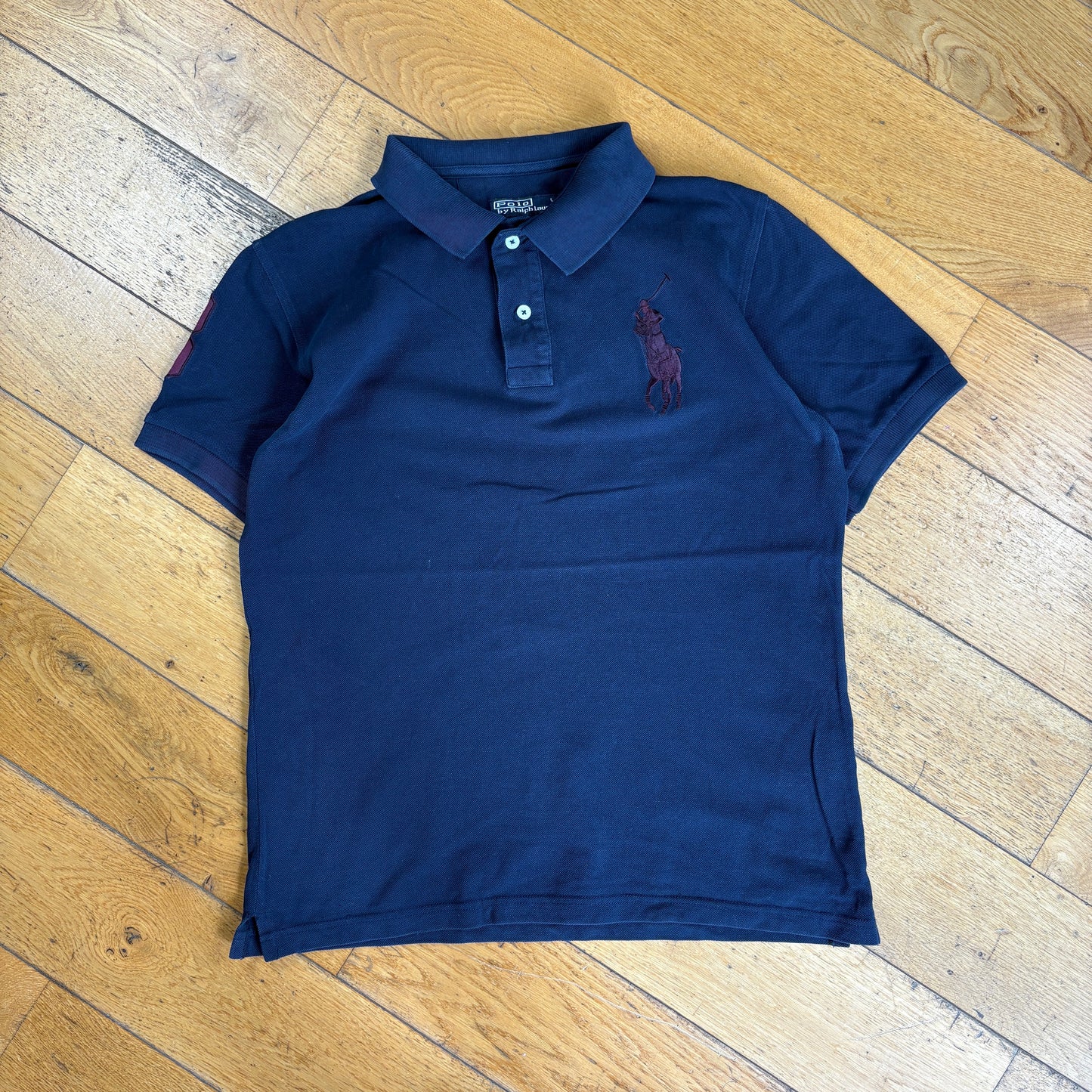 Vintage Navy Ralph Lauren Navy Big Pony Polo Shirt - S