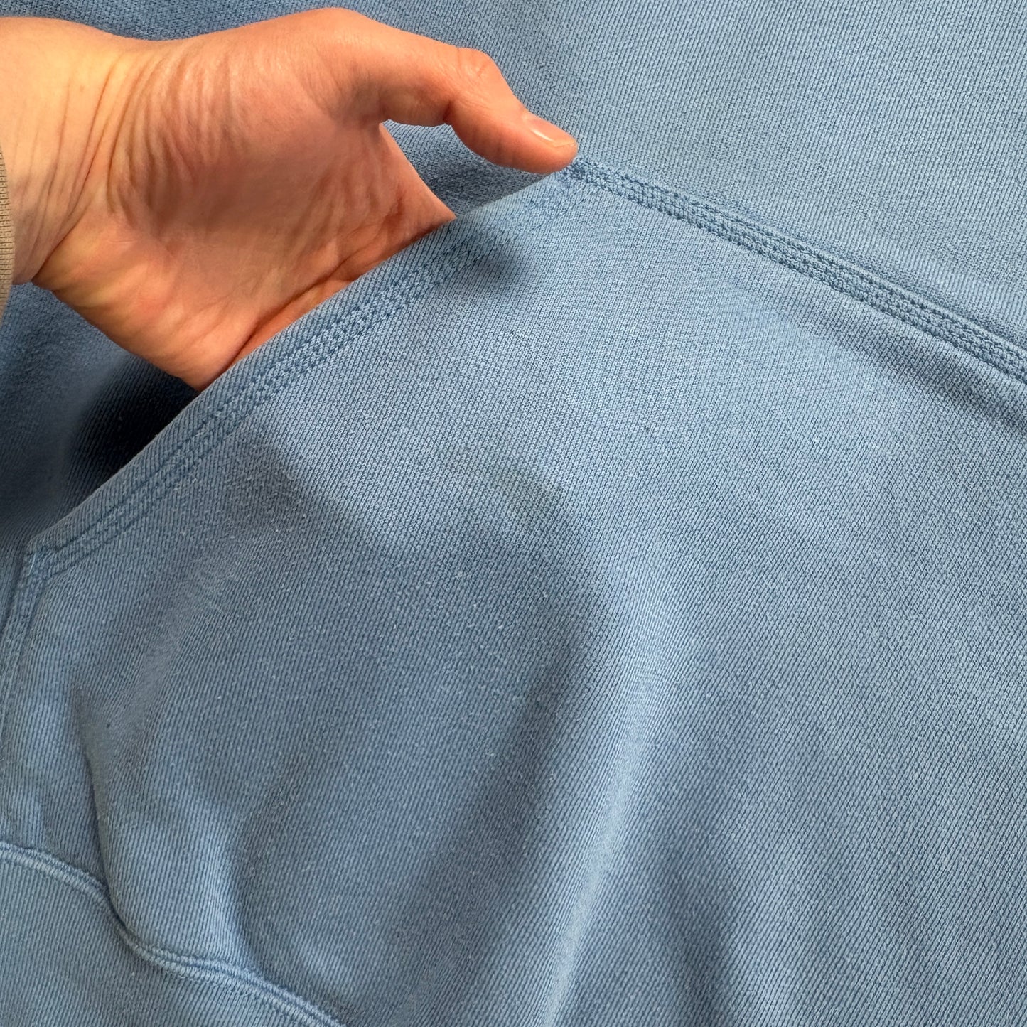 Vintage Carhartt Blue Hoodie Sweatshirt - XL
