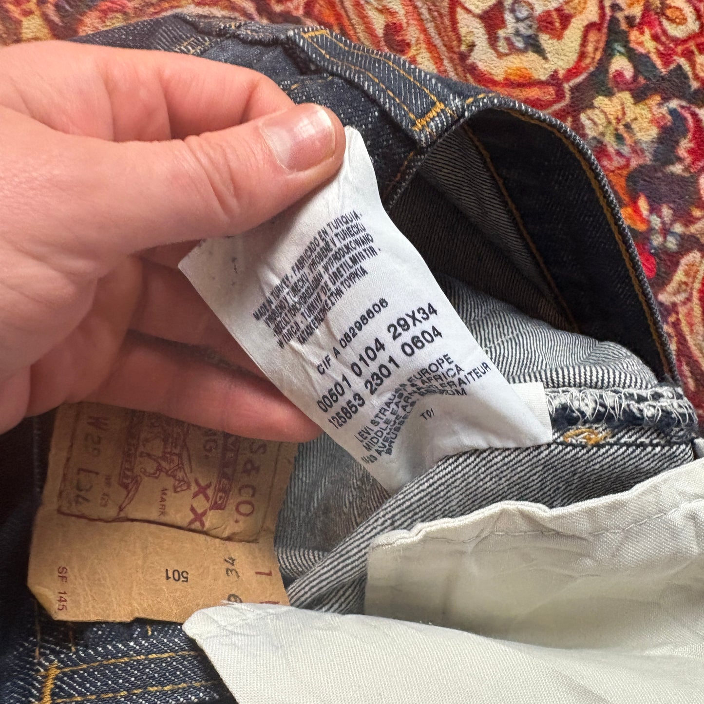 Vintage Levis 501 Straight Navy Denim Jeans - 29S