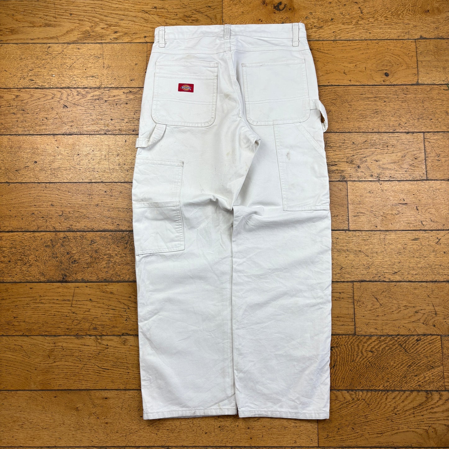 Vintage Dickies White Workwear Carpenter Baggy Trousers - 30