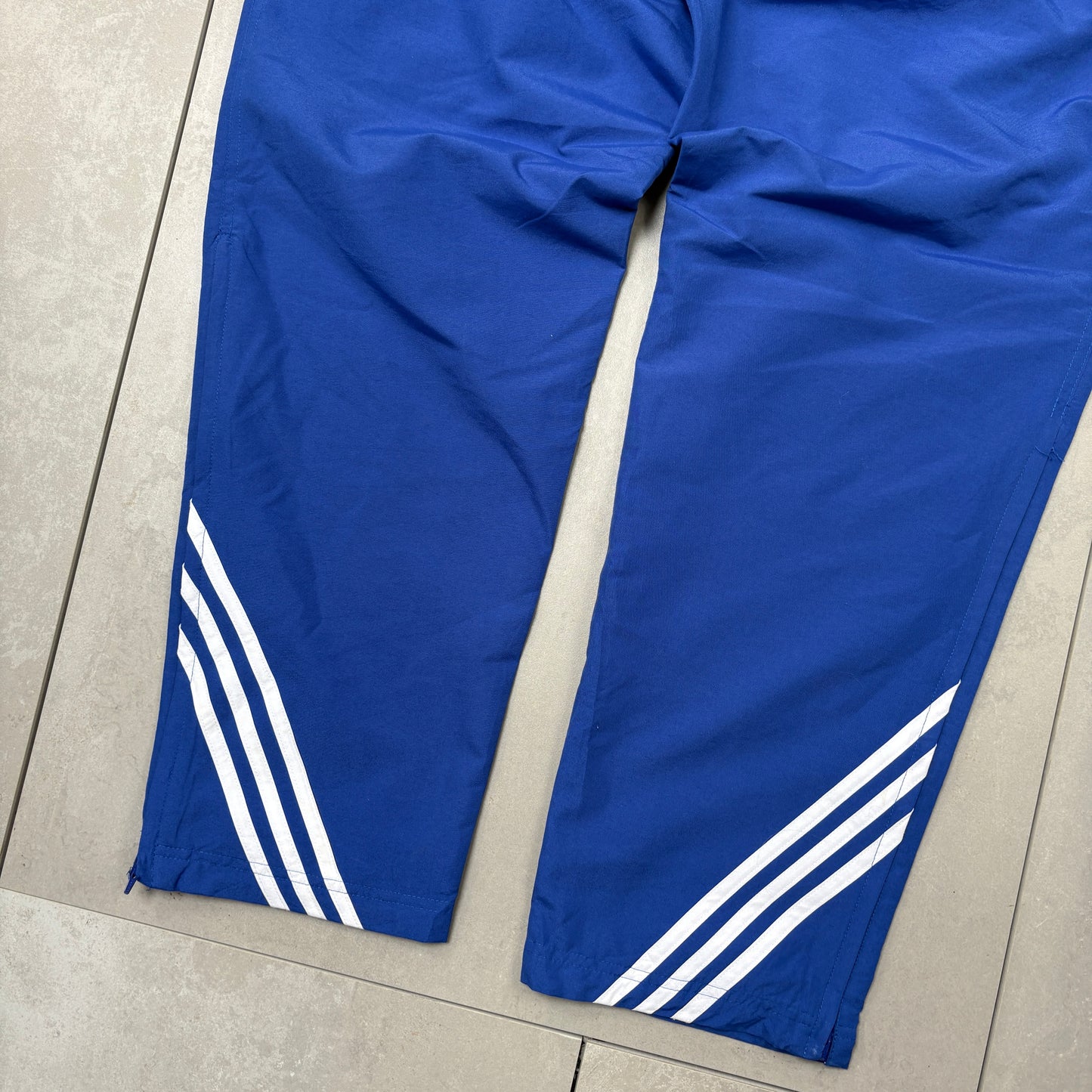 Vintage Adidas Blue Baggy Tracksuit Sweatpants Track Pants Bottoms - M