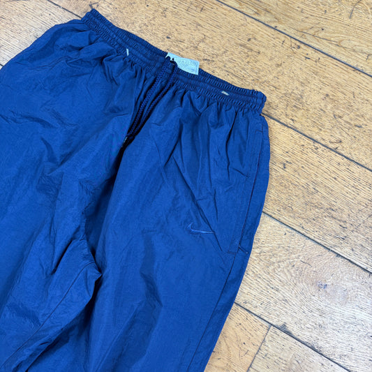 Vintage Nike Womens Navy Baggy Tracksuit Sweatpants Track Pants Bottoms - Size 8