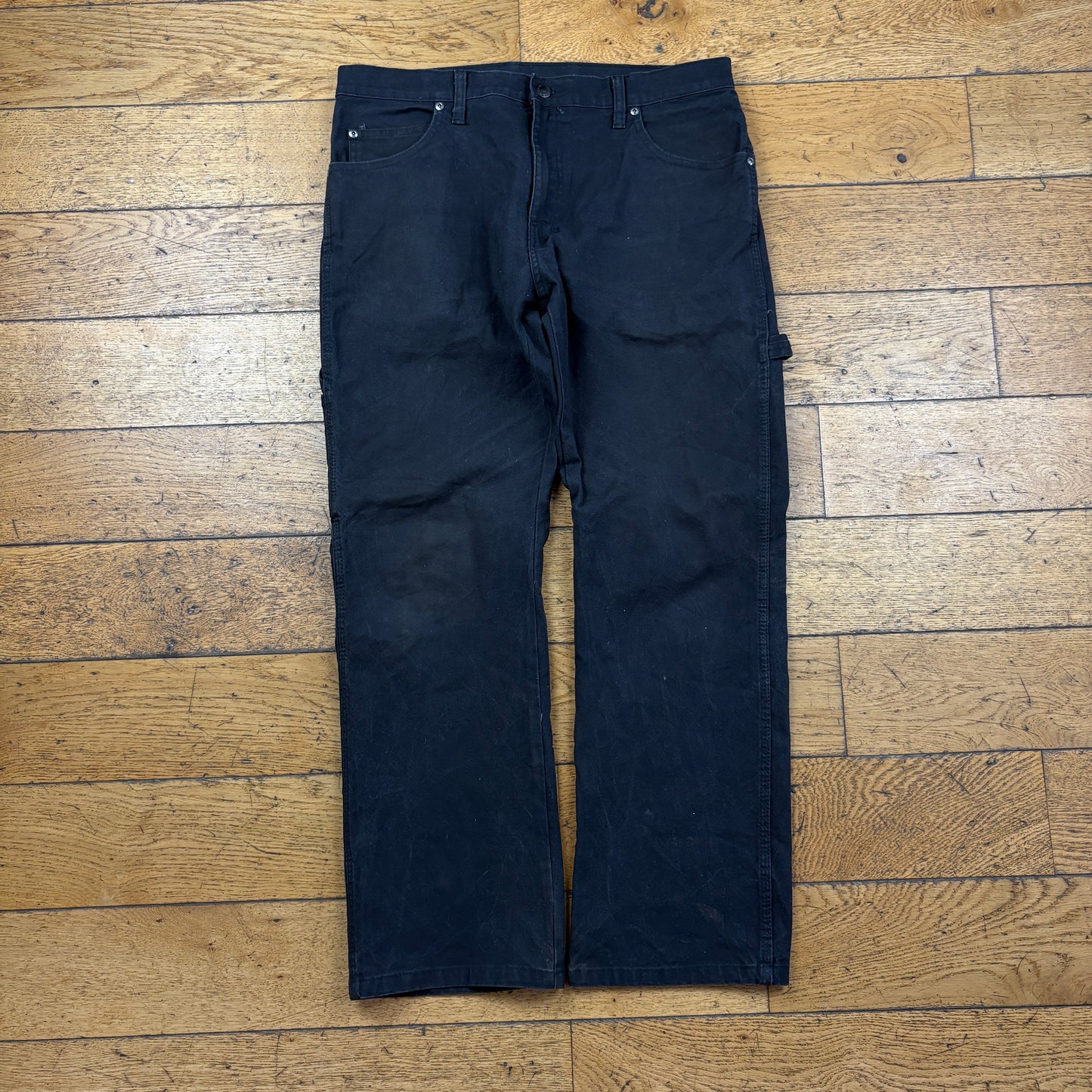 Vintage Dickies Black Workwear Carpenter Baggy Trousers - 34