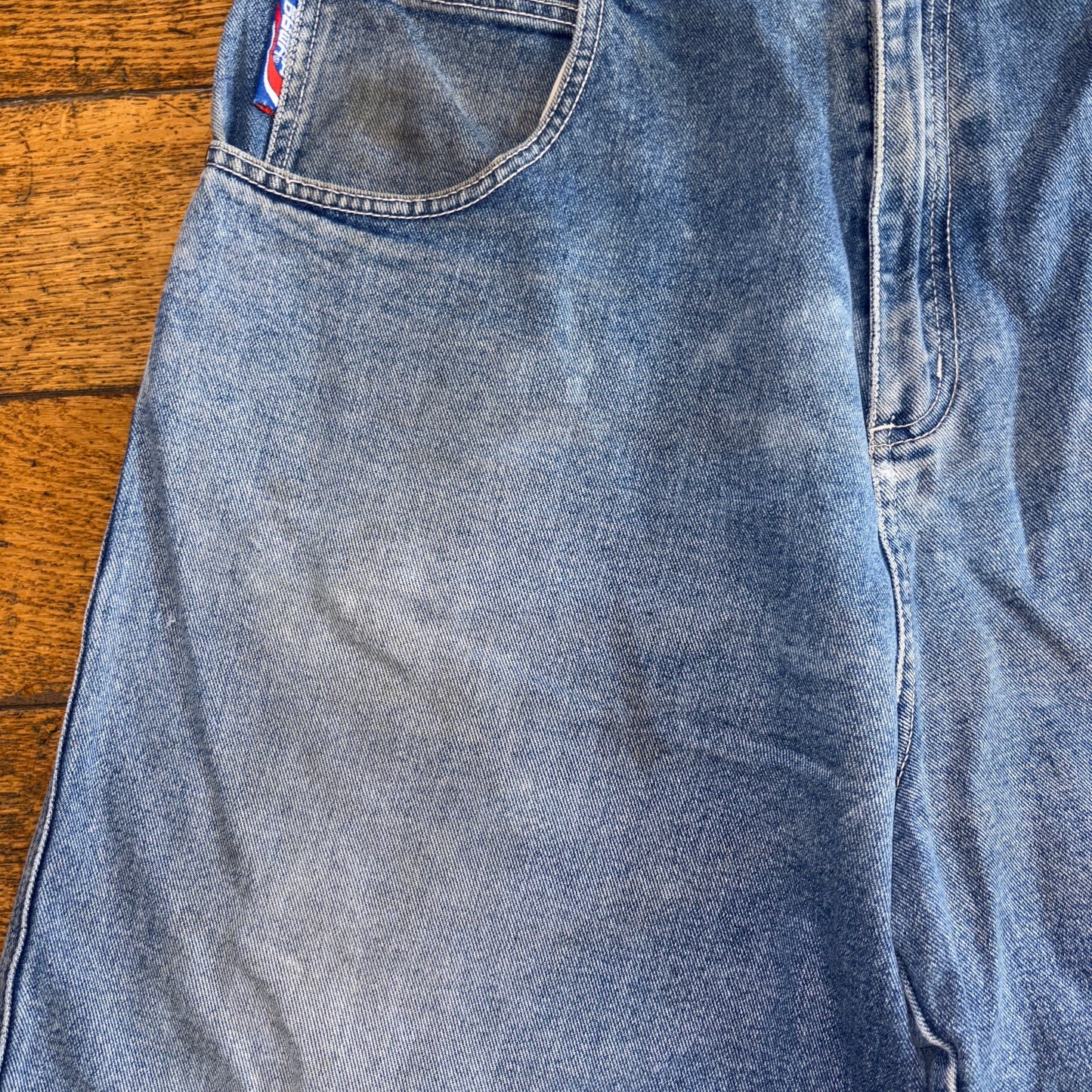 Vintage Break Down y2K Hip Hop Blue Baggy Shorts Jorts - 38
