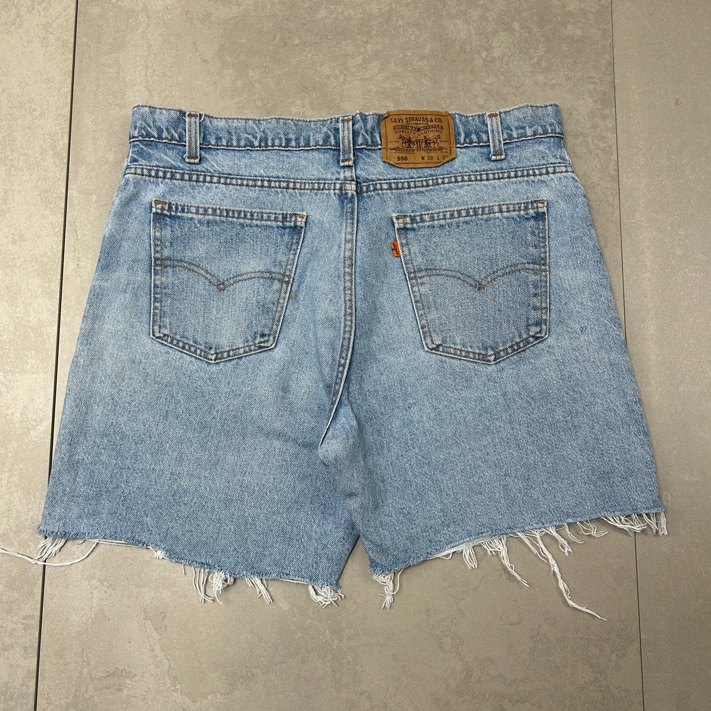 Vintage Levis 550 Baggy Denim Blue Shorts - 36