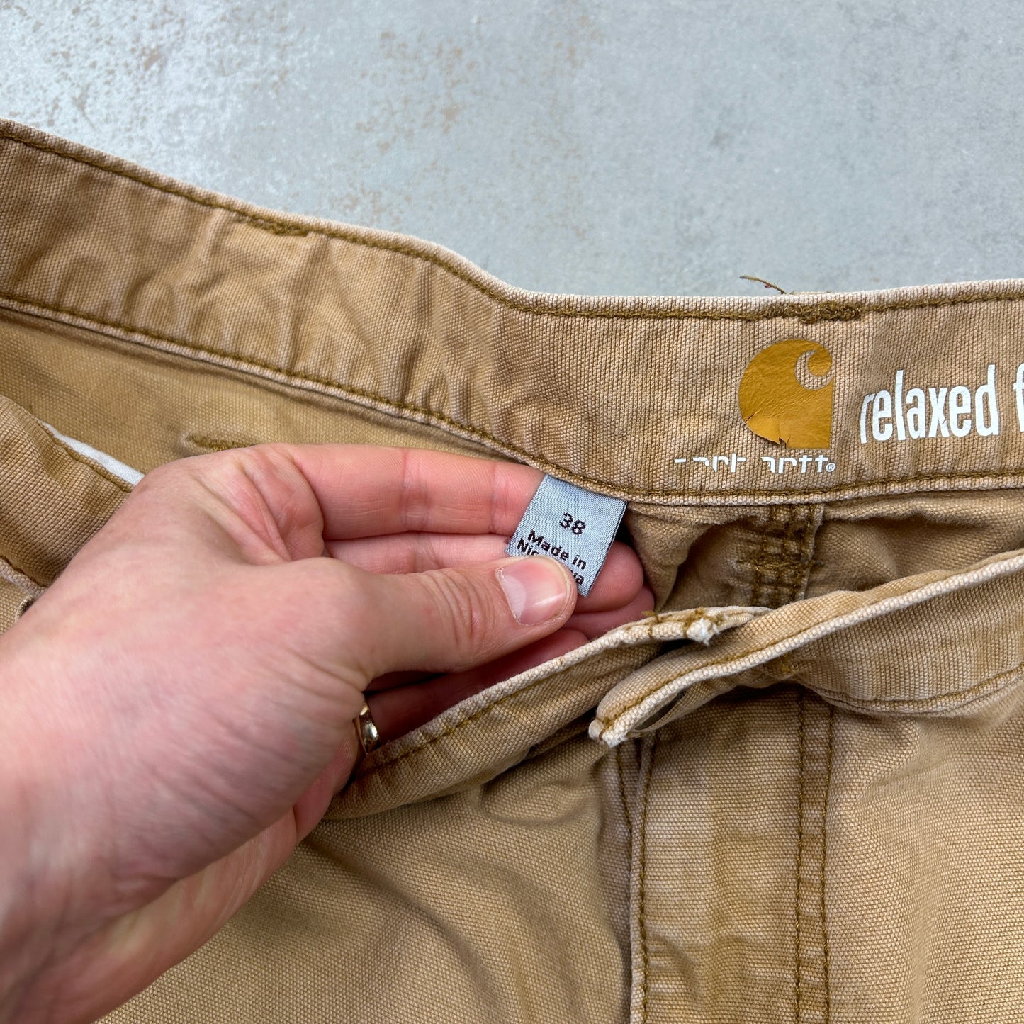 Vintage Carhartt Workwear Baggy Brown Carpenter Shorts - 38