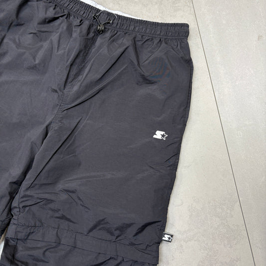 Vintage Starter Black Baggy Tracksuit Sweatpants Track Pants Bottoms - M