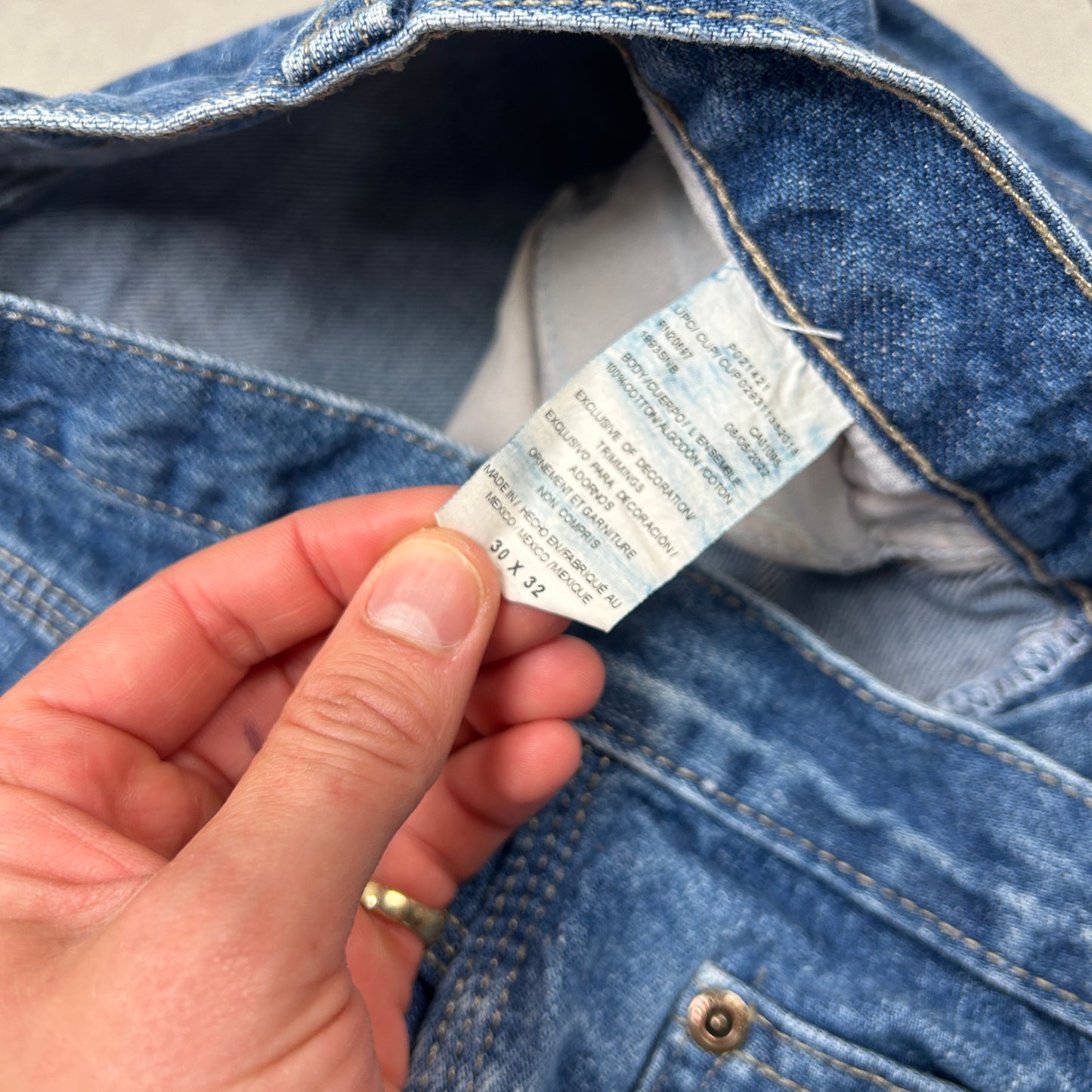 Vintage Dickies Workwear Carpenter Blue Baggy Shorts - 30