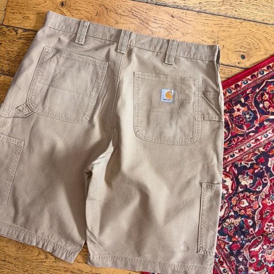 Vintage Carhartt Brown Workwear Baggy Carpenter Shorts - 34