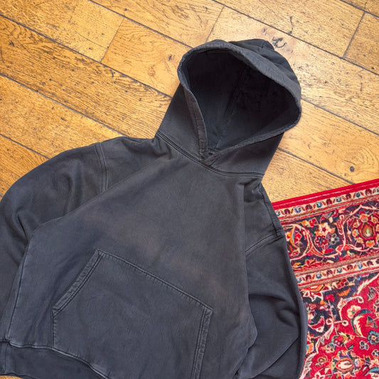 Vintage Stussy Grey Boxy Hoodie Sweatshirt - S