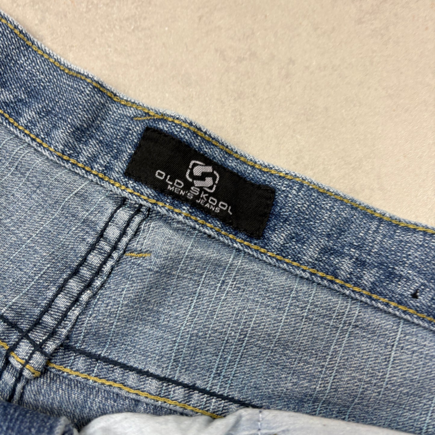 Vintage Embroidered Hip Hop Baggy Blue Shorts Jorts - 40