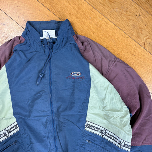 Vintage Smash 90s Navy Shell Windbreaker Jacket - L