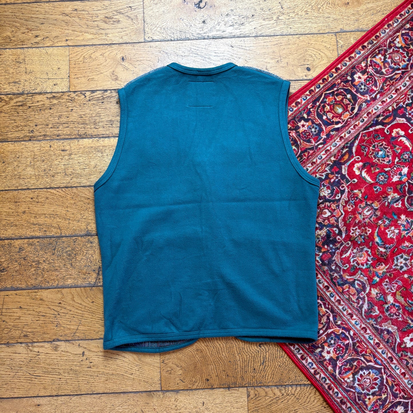 Vintage 90s Blue Knit Gilet Vest - M
