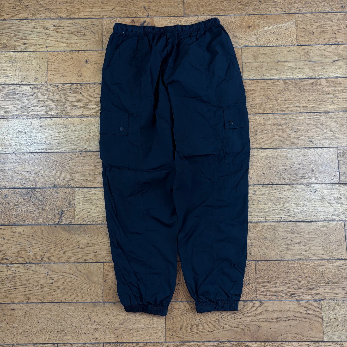 Vintage Nike Jordan Black Baggy Tracksuit Sweatpants Track Pants Bottoms - L