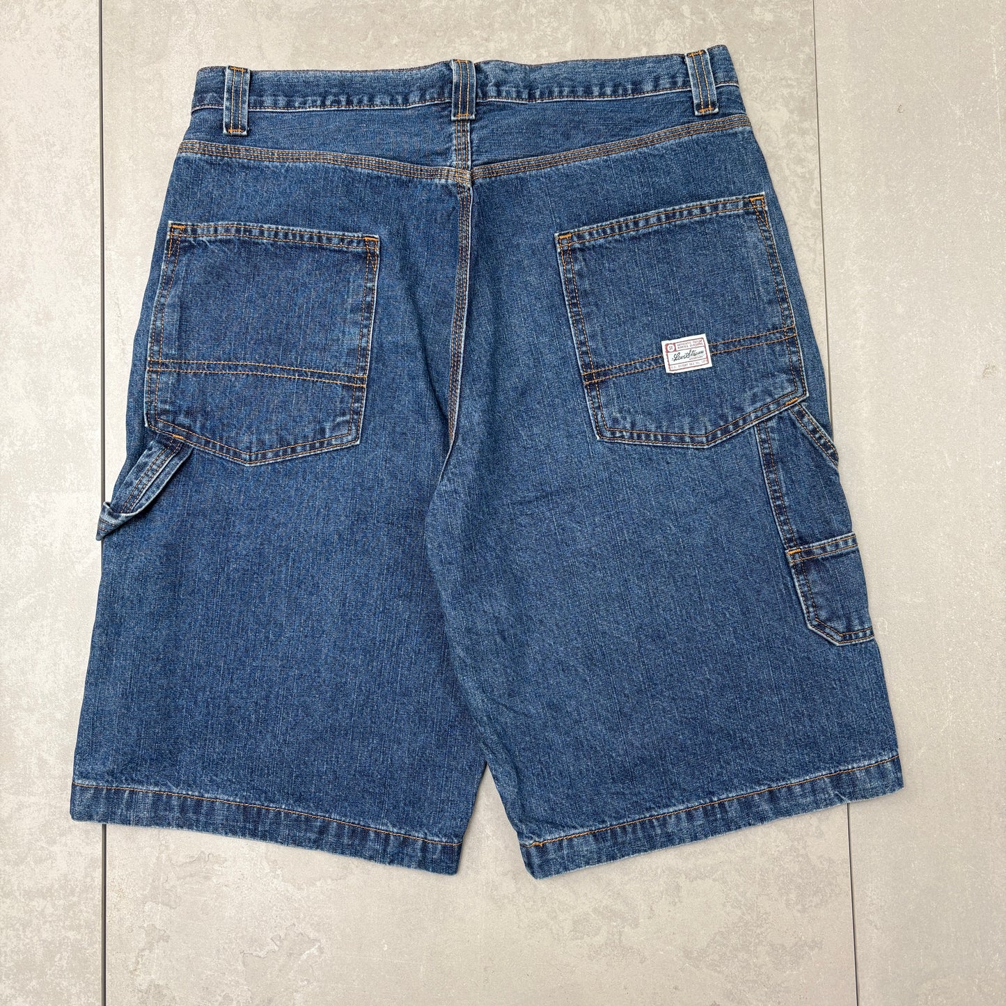 Vintage Levis Carpenter Baggy Blue Denim Shorts - 36