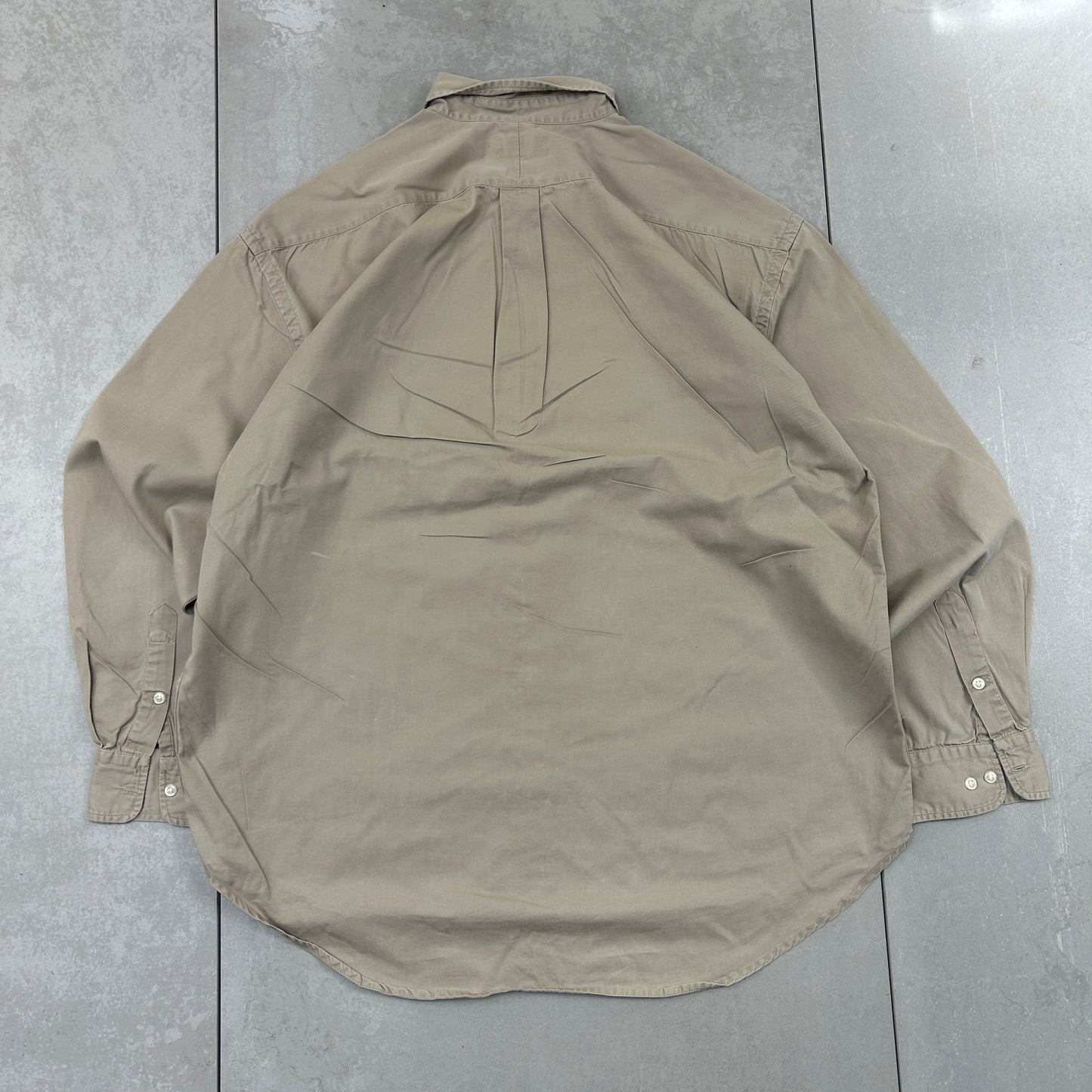 Vintage Ralph Lauren Embroidered Brown Cream Shirt - XL