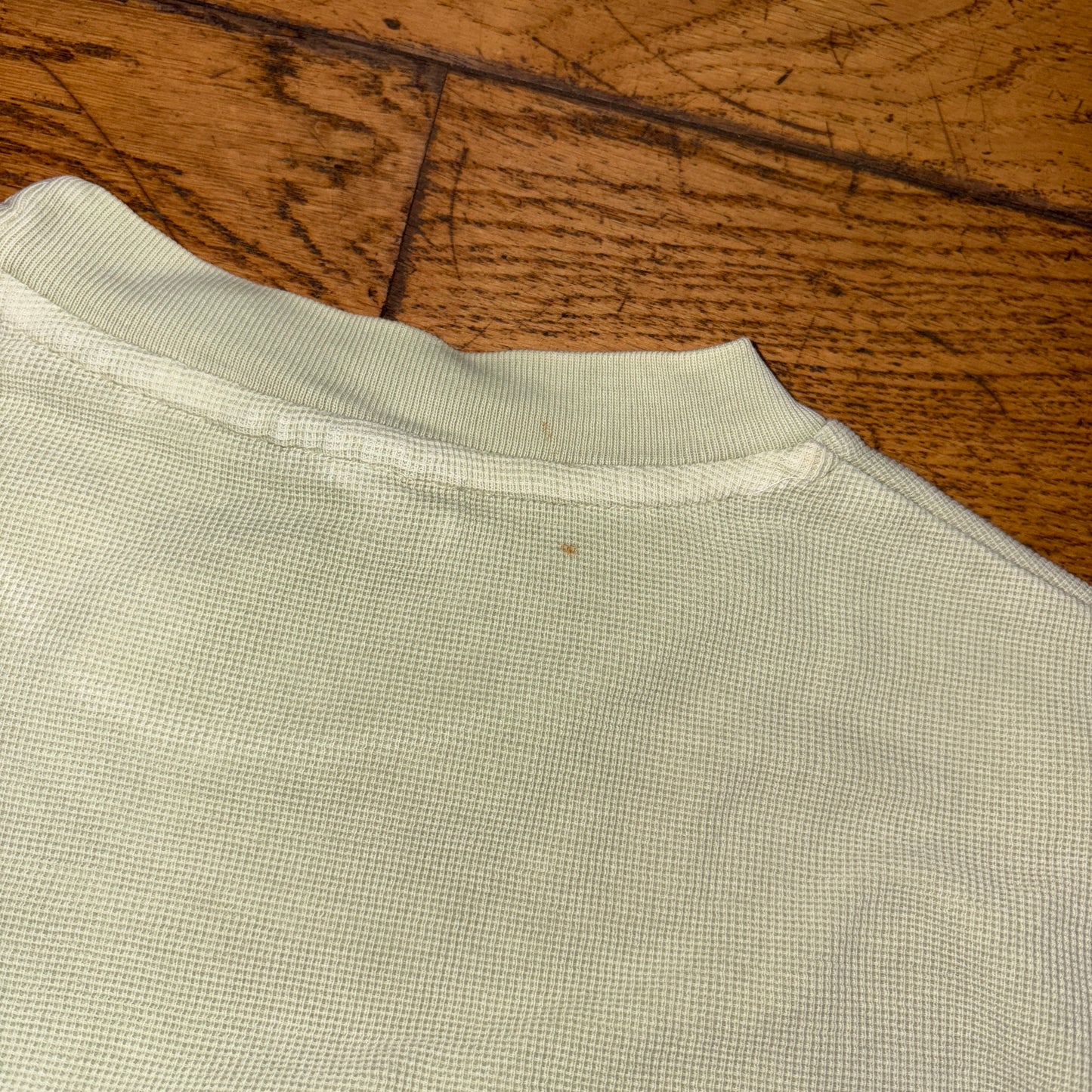Vintage Timberland Embroidered Green Waffle Long Sleeve T-Shirt - M