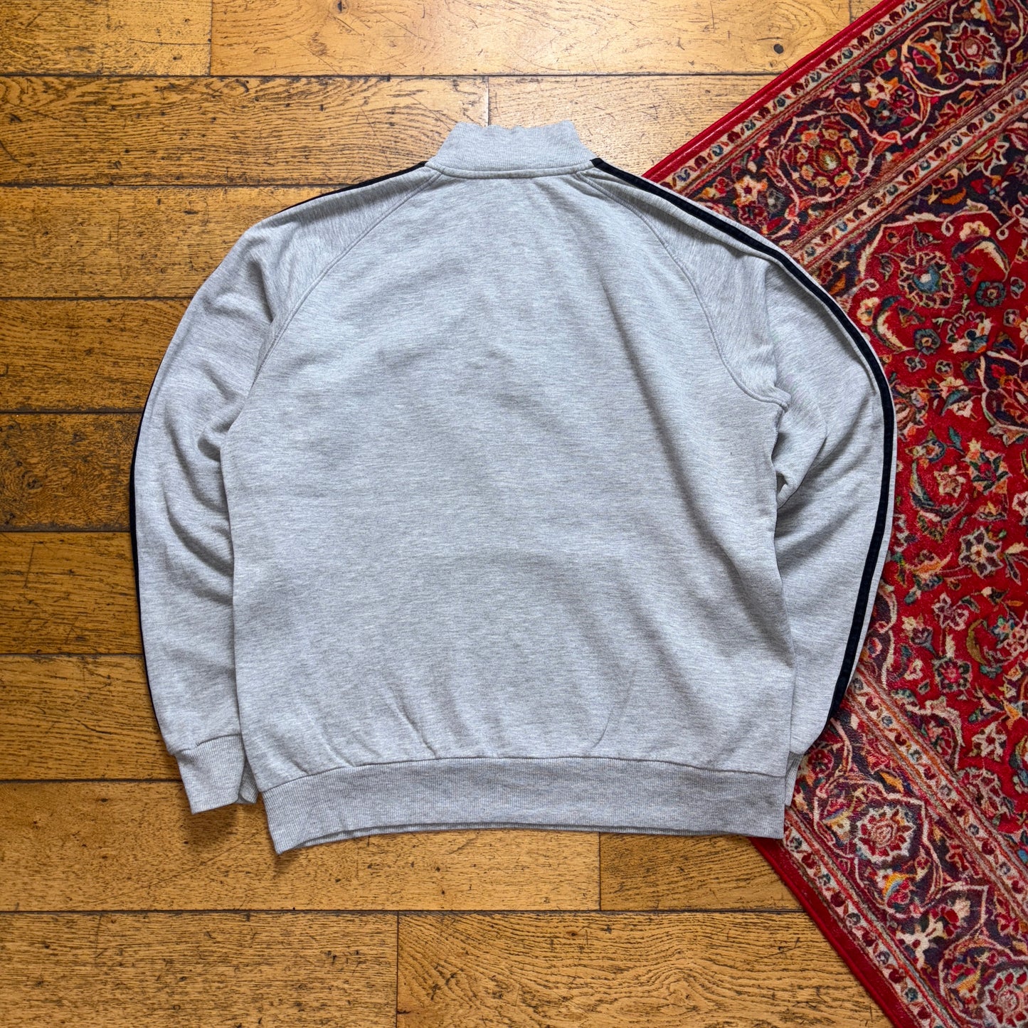 Vintage Adidas Grey Quarter Zip Embroidered Sweatshirt - XL