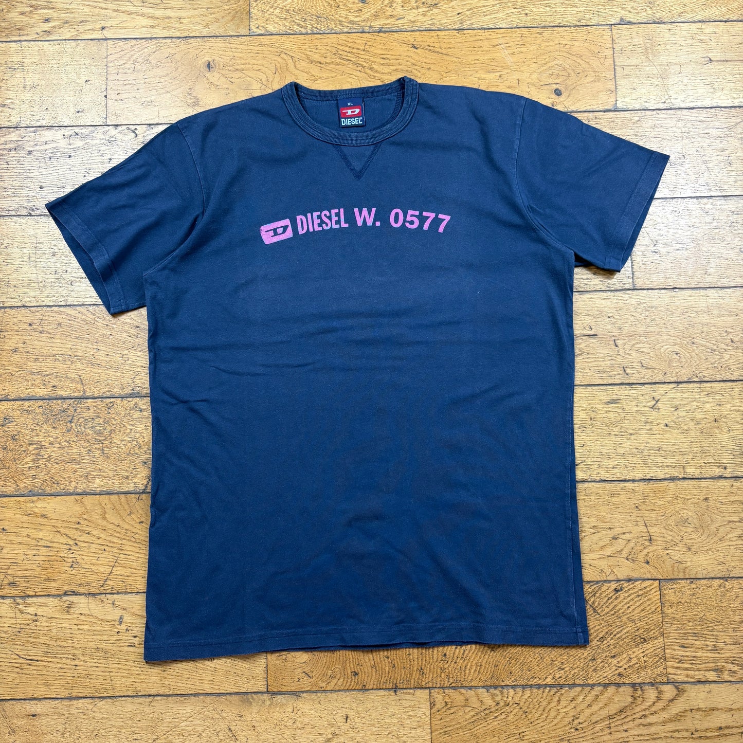 Vintage Diesel Navy Spellout T-Shirt - M