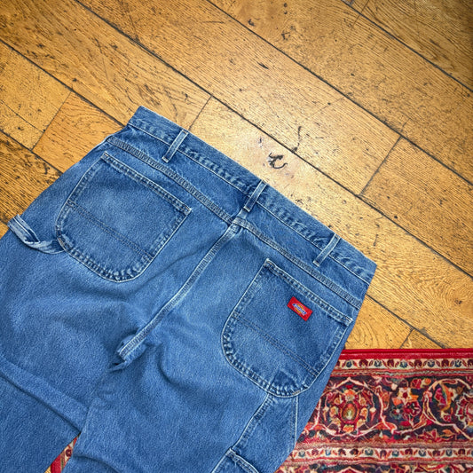 Vintage Dickies Workwear Carpenter Baggy Blue Jeans - 40R