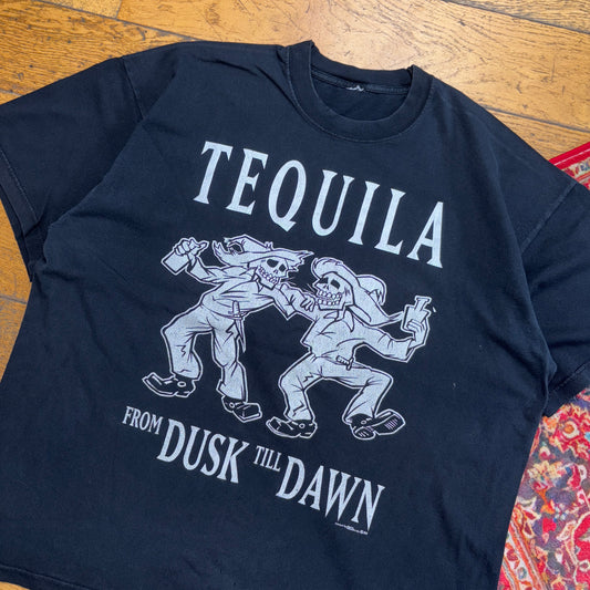 Vintage 1999 Tequila Black Graphic T-Shirt - XL