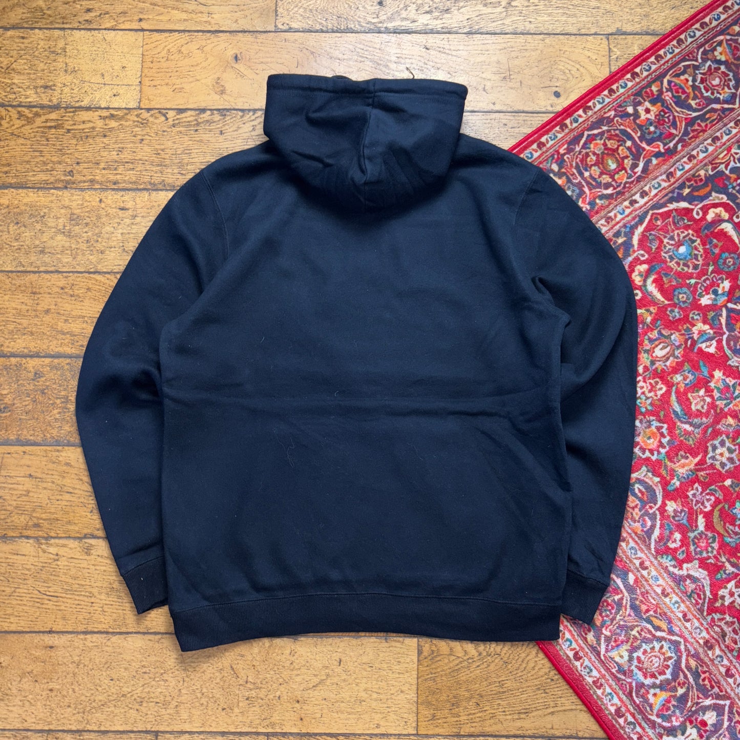 Vintage Realtree Camo Black Hoodie Embroidered Sweatshirt - L