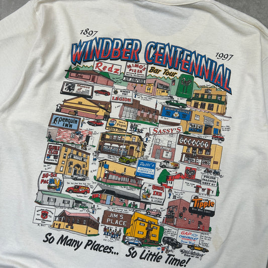 Vintage 1997 Single Stitch Graphic White T-Shirt - M