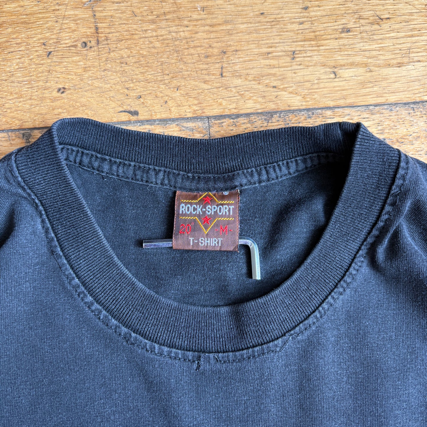 Vintage 90s Indian Motorbike Single Stitch Black Graphic T-Shirt - S