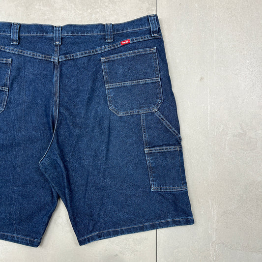 Vintage Wrangler Blue Denim Carpenter Baggy Shorts - 46