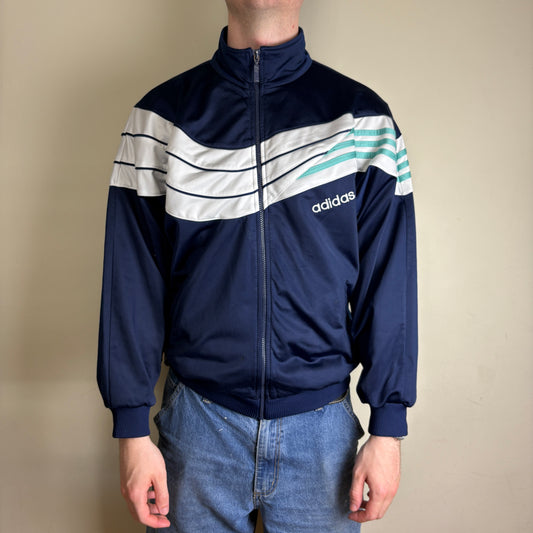 Vintage Adidas Navy 90s Tracksuit Track Jacket - M