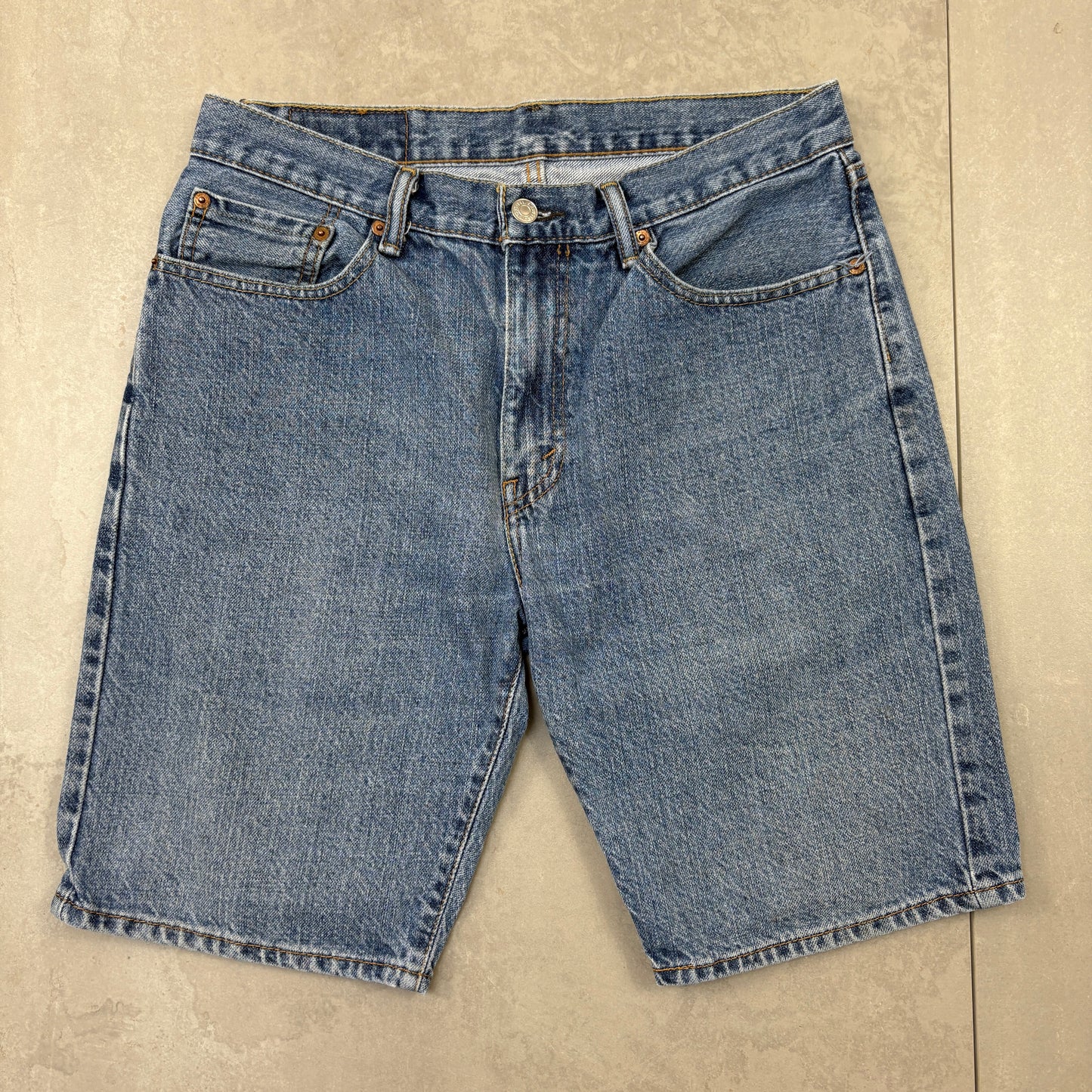 Vintage Levis 505 Blue Straight Denim Shorts - 32
