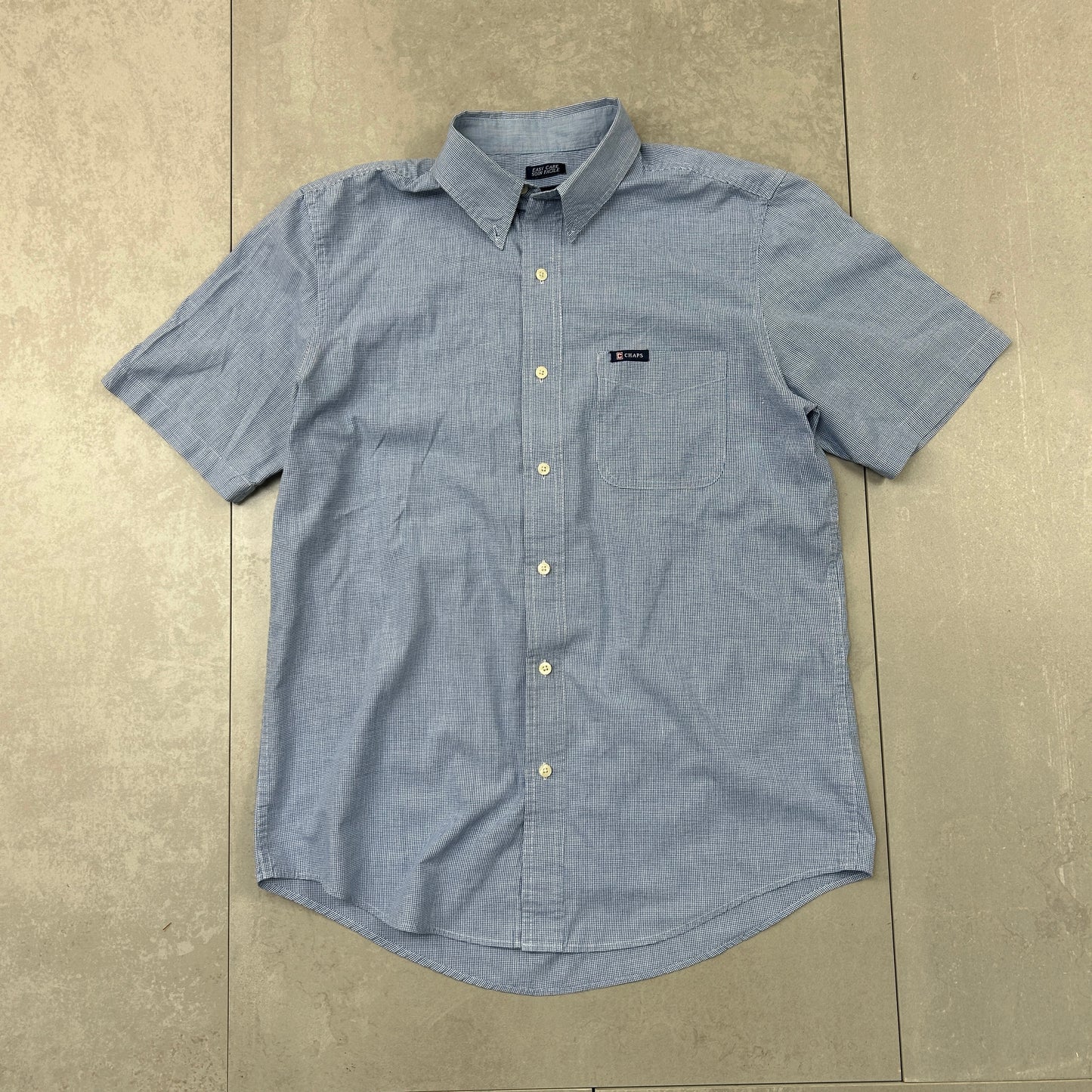 Vintage Chaps Ralph Lauren Blue Short Sleeve Shirt - M