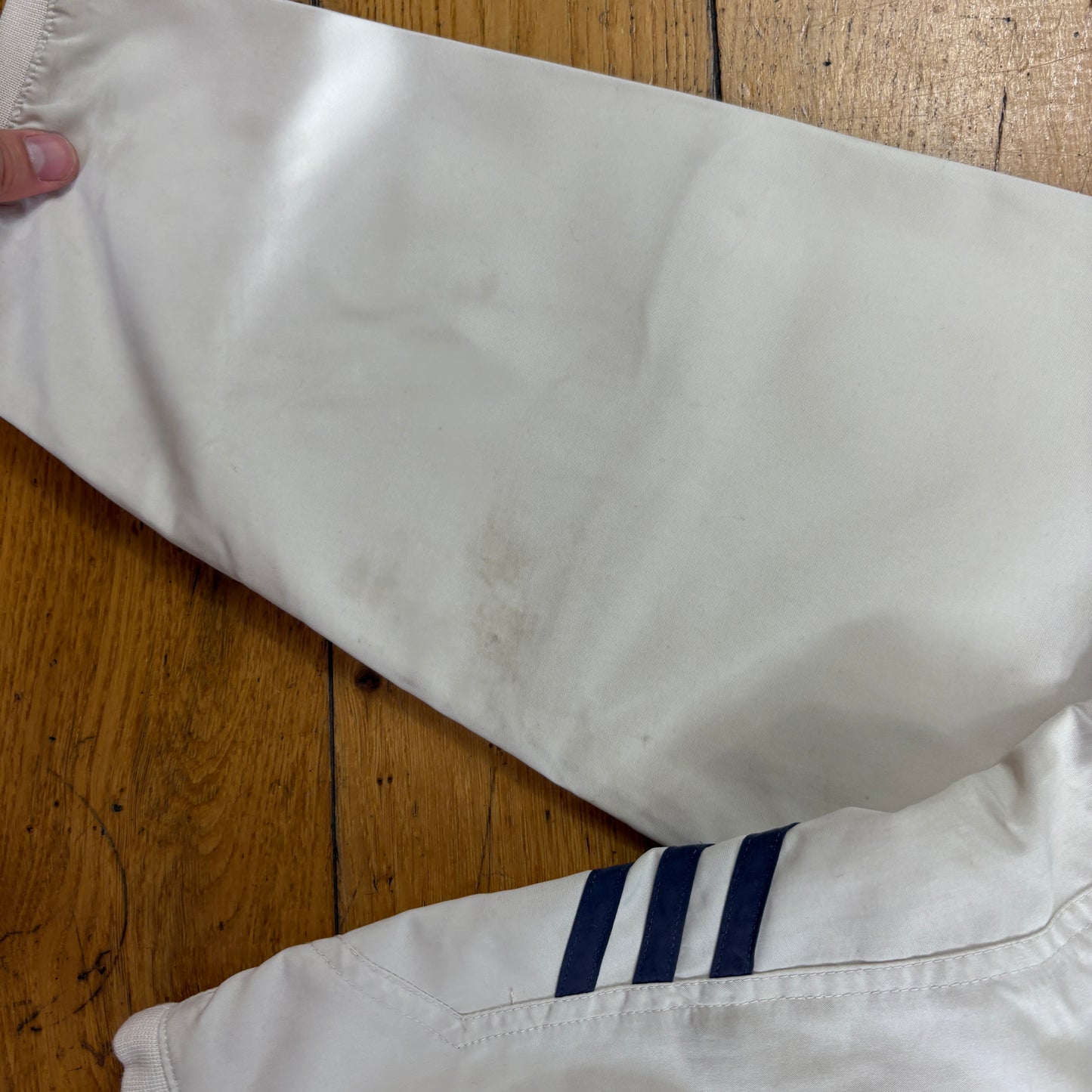 Vintage Adidas Cream Womens Tracksuit Track Shell Windbreaker Jacket - Size 10