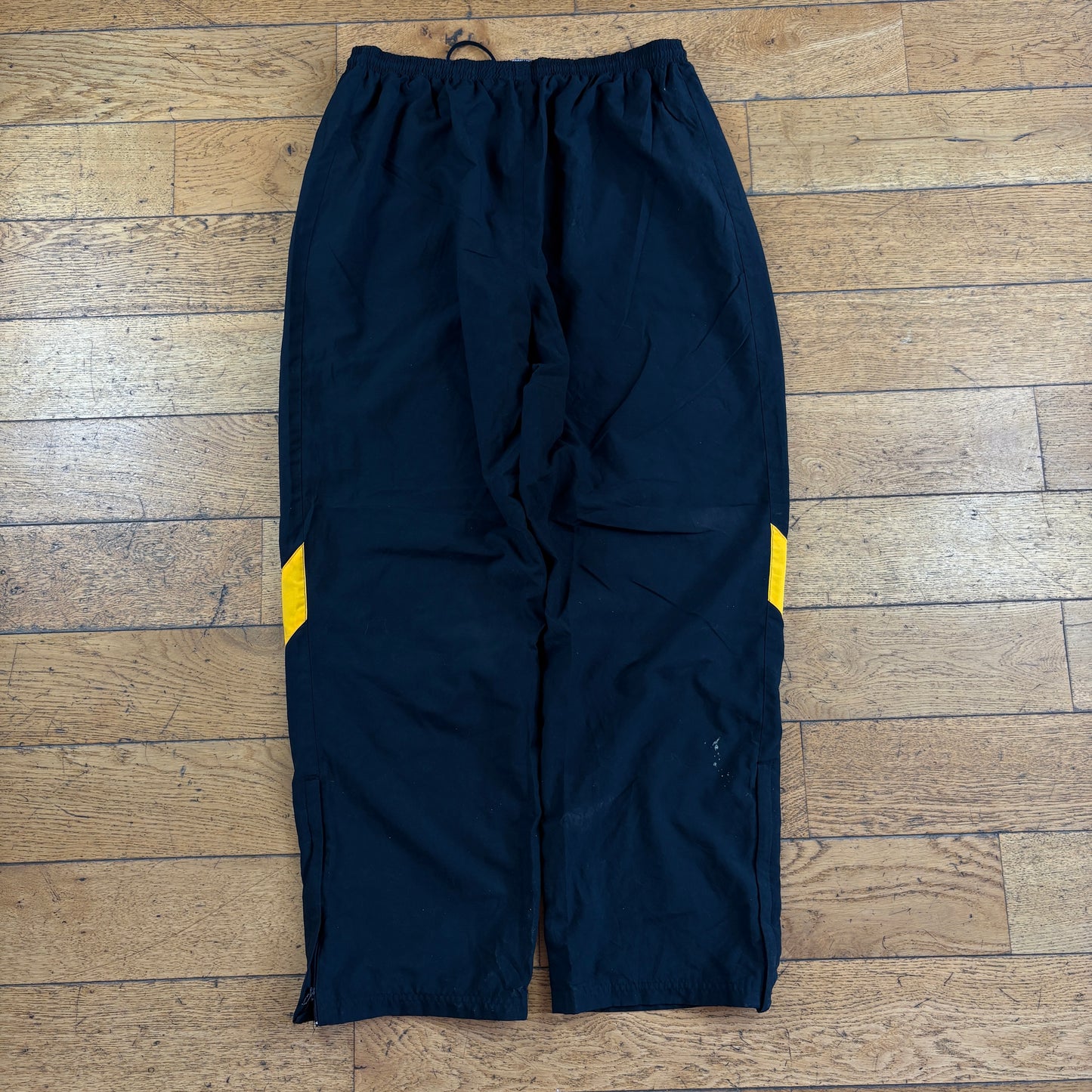 Vintage Russell Athletic Black Baggy Tracksuit Sweatpants Track Bottoms - XL