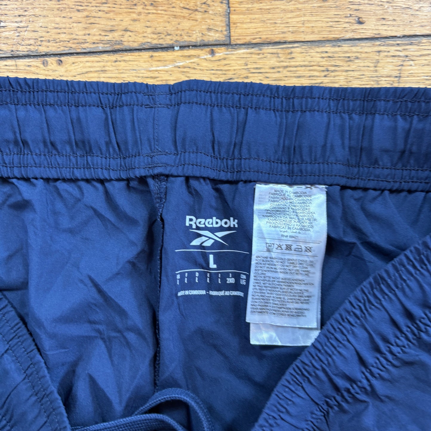 Vintage Reebok Blue Baggy Tracksuit Sweatpants Track Pants Bottoms - L
