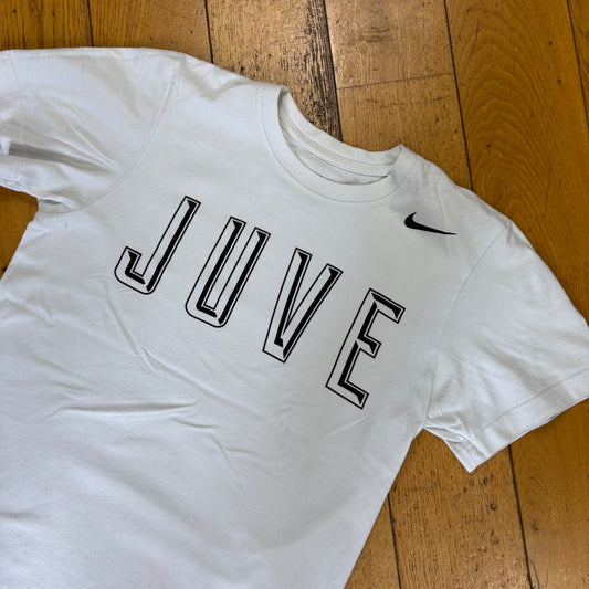 Vintage Nike Juventus White Graphic T-Shirt - XS