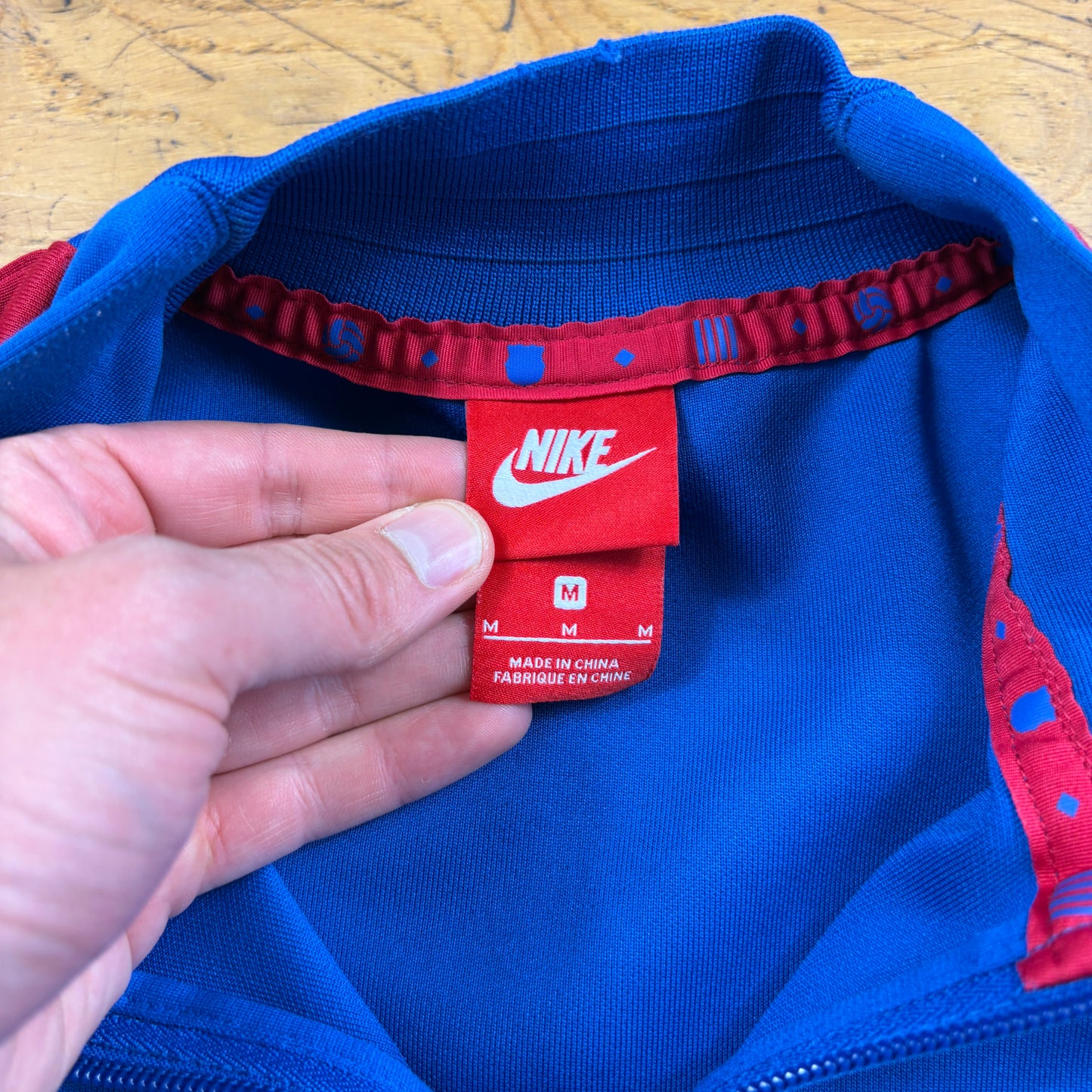 Vintage Nike Barcelona Blue Football Tracksuit Jacket - M