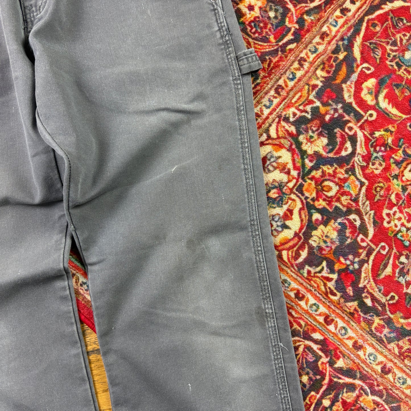Vintage Dickies Workwear Carpenter Baggy Grey Trousers - 30