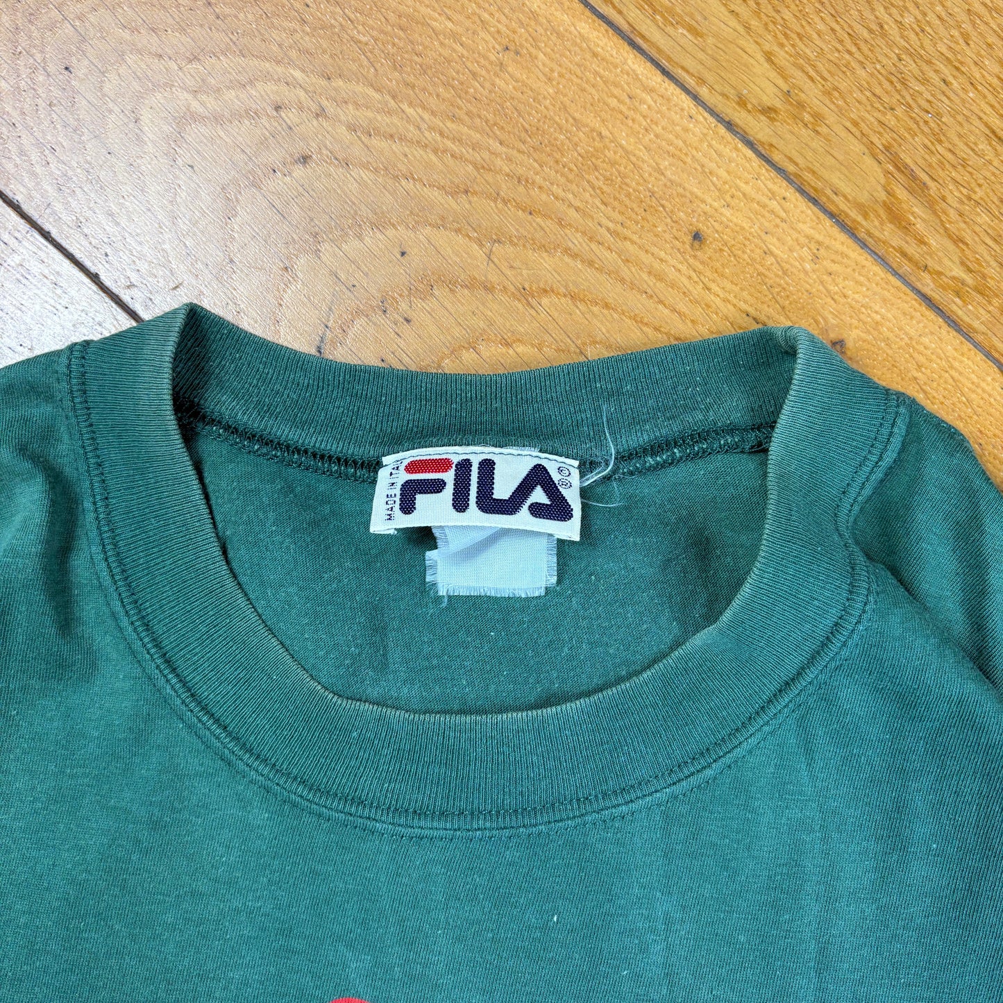 Vintage Fila New York US Open Tennis Green Graphic T-Shirt - M