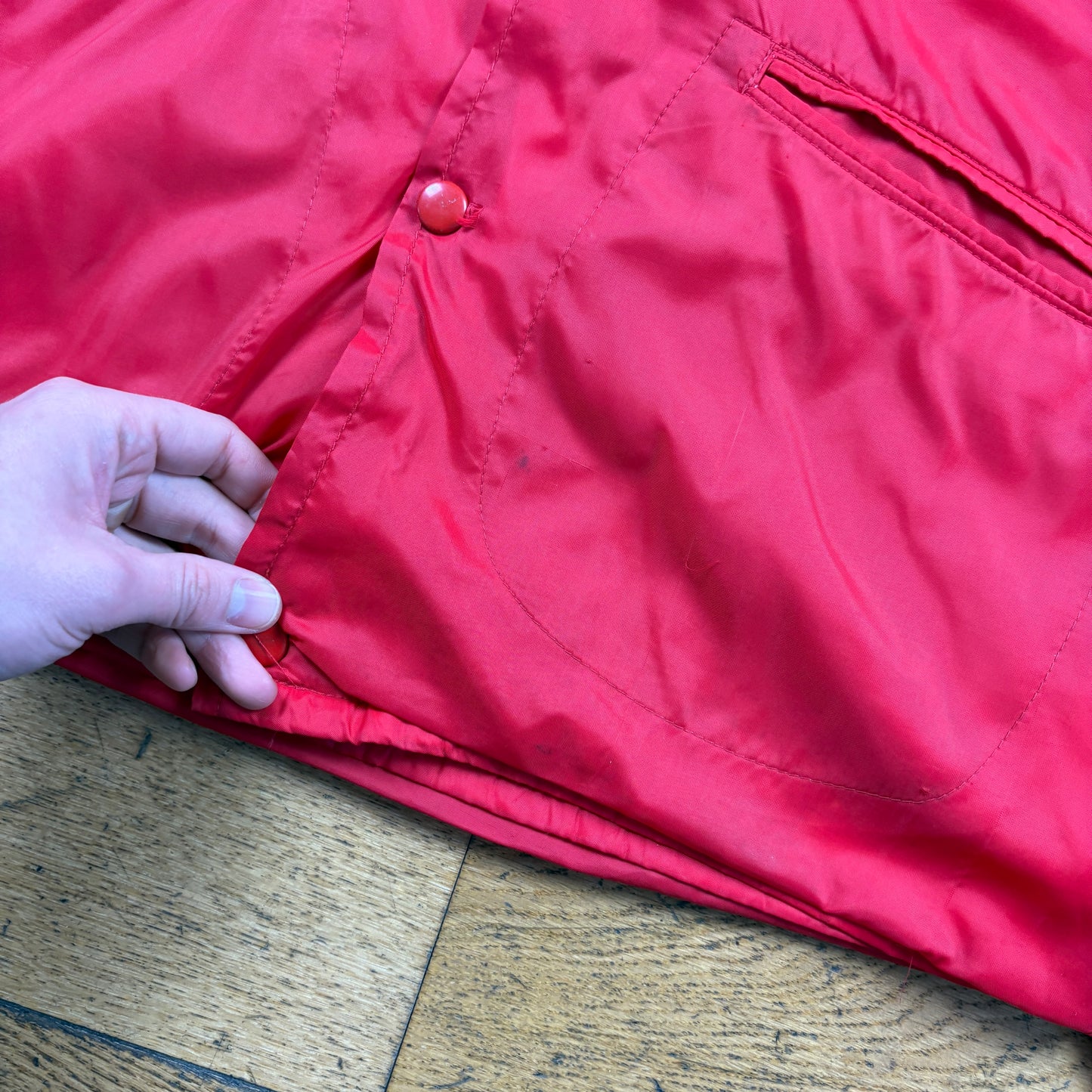 Vintage Red Nylon Coach Harrington Jacket - M