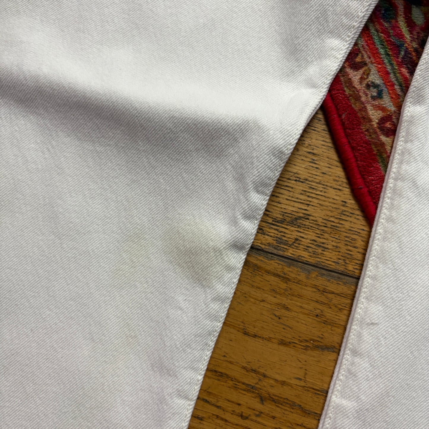 Vintage Levis 501 Straight White Denim Jeans - 36L