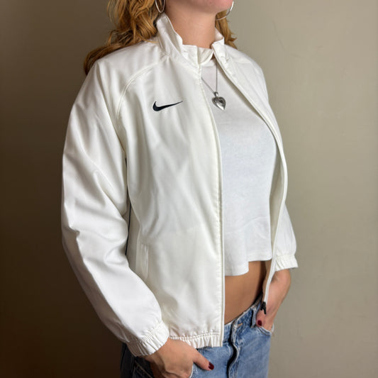 Vintage Nike White Tracksuit Track Womens Jacket - M
