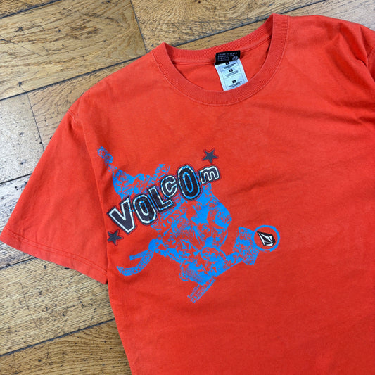 Vintage Volcom Skate Orange Graphic T-Shirt - M
