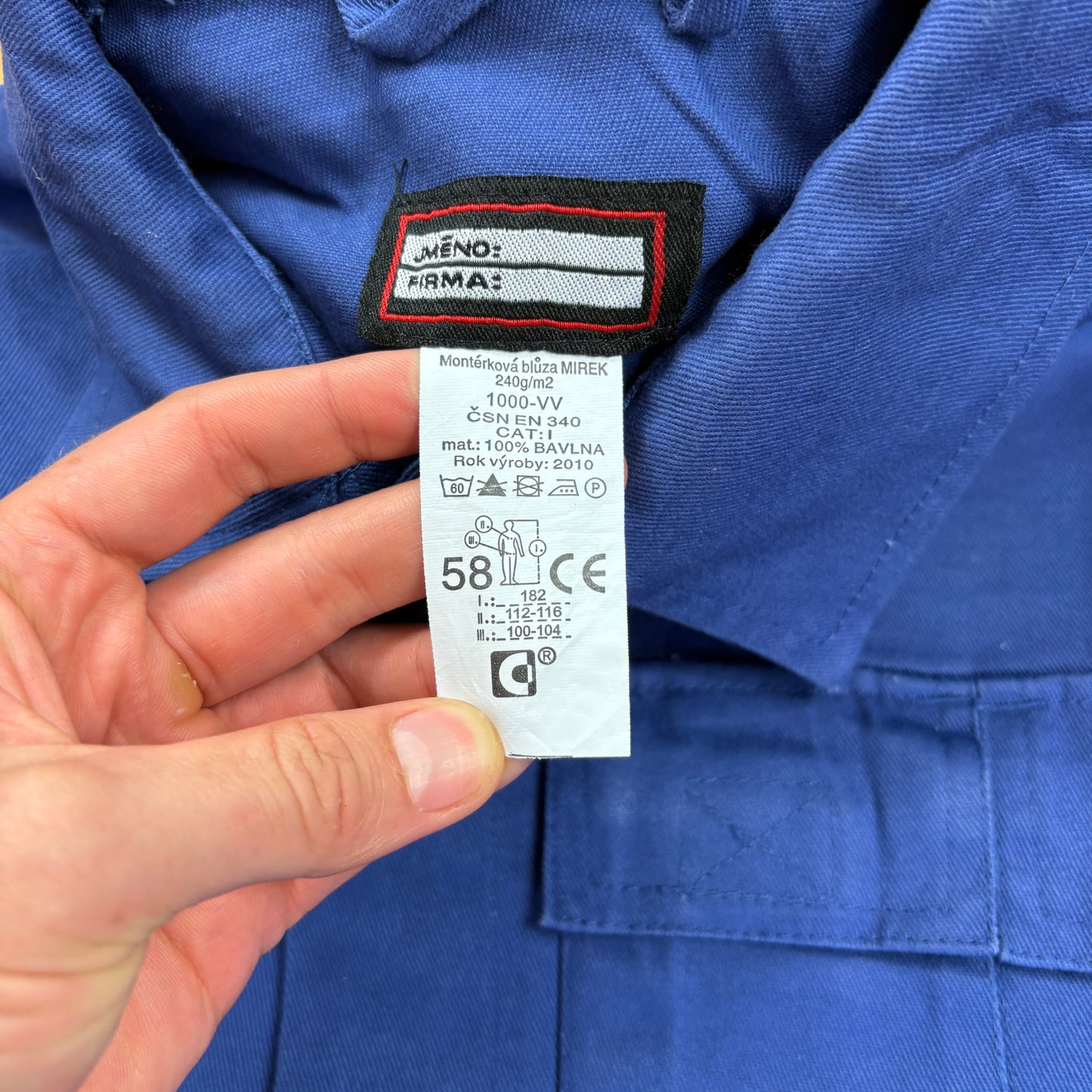 Vintage French Chore Workwear Jacket Blue Overcoat - XXL