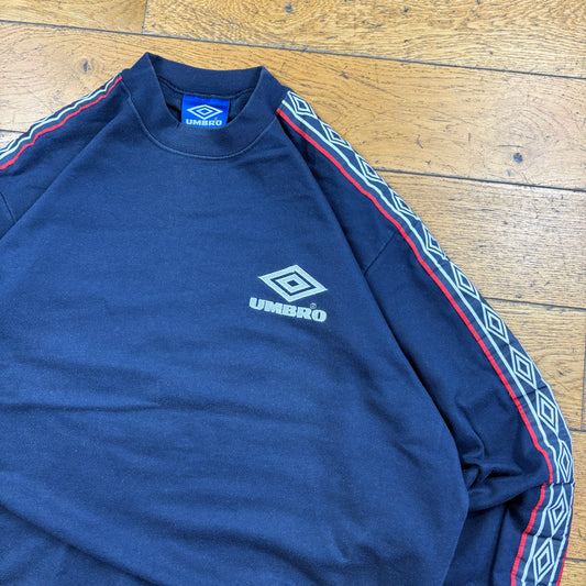 Vintage Umbro Navy Embroidered Sweatshirt - XL