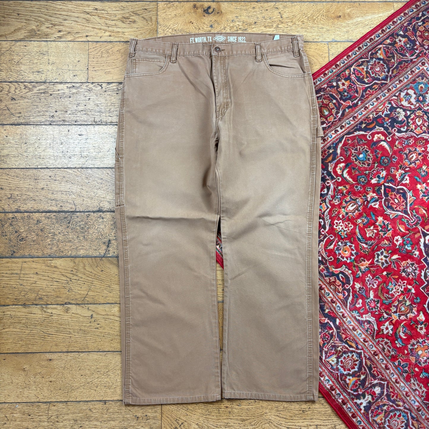 Vintage Dickies Brown Workwear Carpenter Baggy Trousers - 40