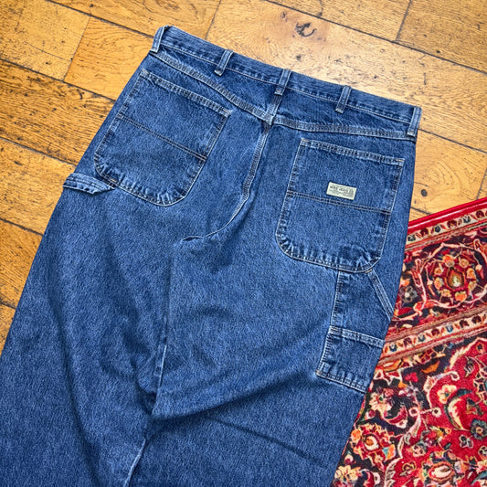 Vintage Wrangler Blue Carpenter Workwear Baggy Jeans - 34R