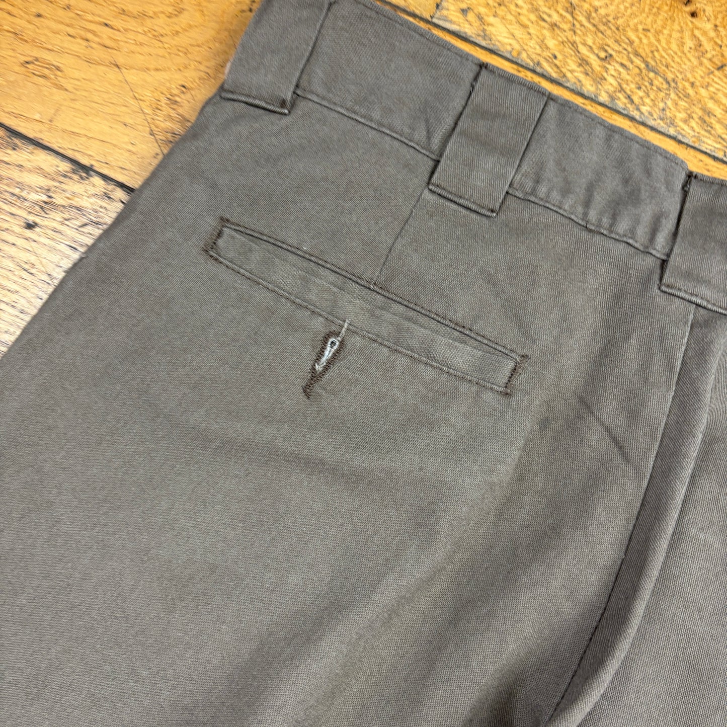 Vintage Dickies 874 Khaki Brown Cargo Baggy Skate Trousers - 36